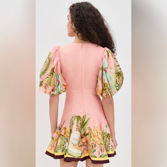 ALÉMAIS Papaya linen-blend minidress - Picture 4 of 10